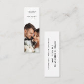 Chic Minimalist Wedding Favor Mini Bookmark Card Visitekaartje (Voorkant / Achterkant)