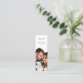 Chic Minimalist Wedding Favor Mini Bookmark Card Visitekaartje (Staand voorkant)