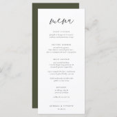 Chic Minimalist Wedding Menu (Voorkant / Achterkant)