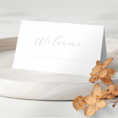 Chic Minimalist White Script Trouwtafel Plaatskaartje