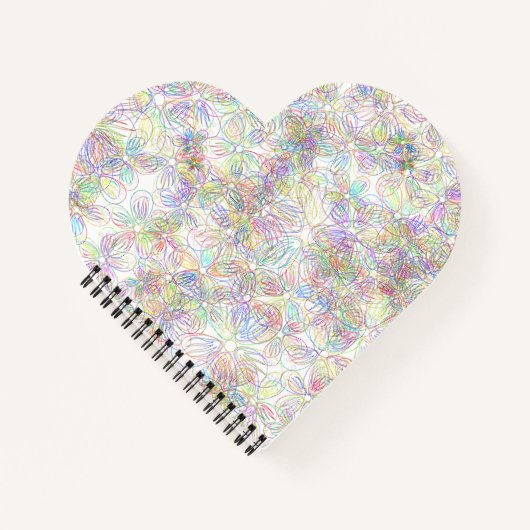 Chic Minimalist: Zwart-wit Bloemen Notitieboek (Voorkant)