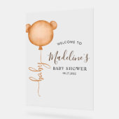 Chic-minimalistisch Beer ballonBaby shower Acryl Bord (Hoek)