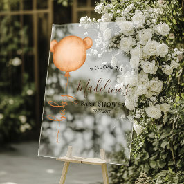 Chic-minimalistisch Beer ballonBaby shower Acryl Bord