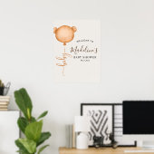 Chic-minimalistisch Beer ballonBaby shower Poster (Thuiskantoor)