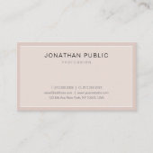 Chic-minimalistisch design Modern Elite Plain Tren Visitekaartje (Voorkant)