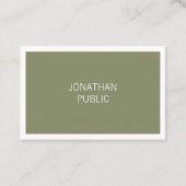 Chic-minimalistisch design Simple Plain Stylish Tr Visitekaartje (Voorkant)