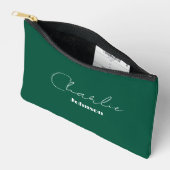Chic, minimalistisch diep Blauwgroen groen Etui (Open)