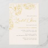 Chic-minimalistisch handgetekend Vrijgezellenfeest Folie Uitnodiging (Voorkant)