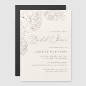 Chic-minimalistisch handgetekend Vrijgezellenfeest Magnetische Uitnodiging (Voorkant / Achterkant)