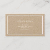Chic minimalistisch modern | Kraft Visitekaartje (Achterkant)