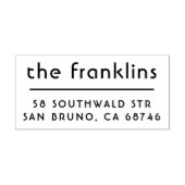 Chic minimalistisch persoonlijk adres rubberstempel (Afrduk)