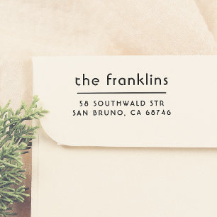 Chic minimalistisch persoonlijk adres rubberstempel