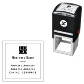Chic Minimalistisch Zakelijk Logo Wit Zelfinktende Stempel (In situ)