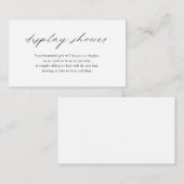 Chic-minimalistische elegante Eenvoudige Display S Informatiekaartje (Voorkant / Achterkant)