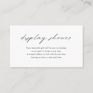 Chic-minimalistische elegante Eenvoudige Display S Informatiekaartje