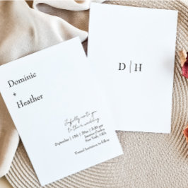 CHIC minimalistische elegantie bruiloft Kaart