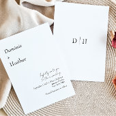 CHIC minimalistische elegantie bruiloft Kaart