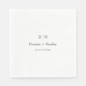 CHIC minimalistische elegantie bruiloft Servet (Voorkant)