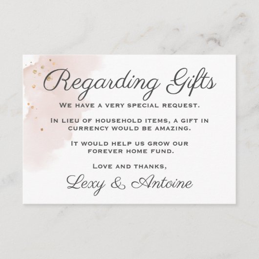 Chic-minimalistische geheugenbehuizing voor Gold-H Informatiekaartje (Voorkant)