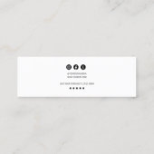 Chic Minimalistische Social Media Oorbel Kaart Mini Visitekaartje (Achterkant)