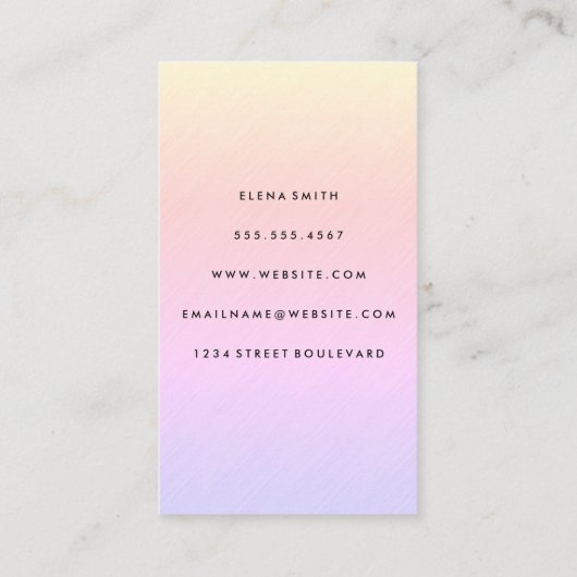 Chic-minimalistische textuur | QR-code Visitekaartje (Achterkant)