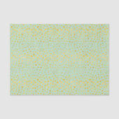 Chic mint faux gold glitter cheetah print monogram tissuepapier (Voorkant)