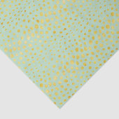 Chic mint faux gold glitter cheetah print monogram tissuepapier (Detail)