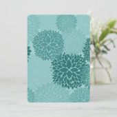 Chic Mint Flowers Baby shower Kaart (Staand voorkant)