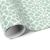 Chic Mint Giraffe Print Baby shower Cadeaupapier (Rol Hoek)