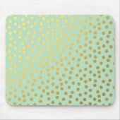 Chic Mint Gold Confetti Dots Muismat (Voorkant)