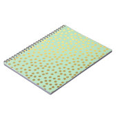 Chic Mint Gold Confetti Dots Notitieboek (Linkerzijde)