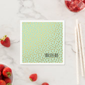 Chic Mint Gold Confetti Dots Servet (Insitu)