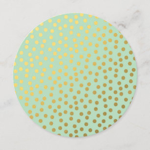 Chic Mint Gold Stippen Sweet Sixteen Kaart