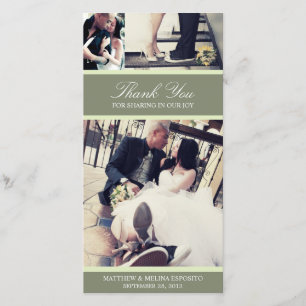 CHIC MINT GRATITUDE TROUWKAART BEDANKJE BEDANKKAART