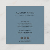 CHIC MINT GREEN NAVY GRAY KNITTING WOOL YARN BALL VIERKANTE VISITEKAARTJE (Achterkant)