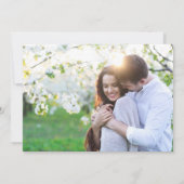 Chic Mint Green Paar Foto Spring Save The Date (Achterkant)