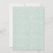 Chic Mint Green Polka Dot Baby shower Uitnodiging (Achterkant)