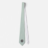 CHIC MINT GREEN STRIPES EN MONOGRAM STROPDAS (Voorkant)