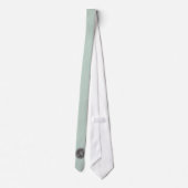 CHIC MINT GREEN STRIPES EN MONOGRAM STROPDAS (Achterkant)