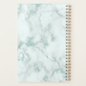 Chic Mint Groen Marmer Gepersonaliseerd Planner (Achterkant)