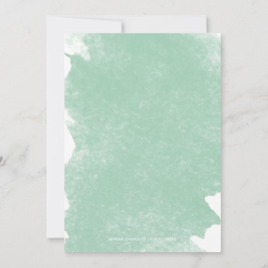 CHIC MINT GROEN WATERVERF BEWAREN DE DATUM SAVE THE DATE (Achterkant)