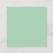 Chic Mint Groen Wit Script Wedding QR Code RSVP Informatiekaartje (Achterkant)