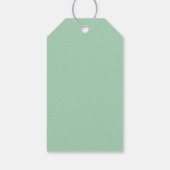 Chic Mint Groen Wit Typografie Lente Huwelijk Cadeaulabel (Achterkant)