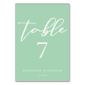 Chic Mint Groen Wit Typografie Lente Huwelijk Kaart (Voorkant)