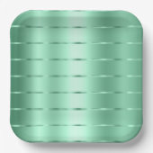 Chic Mint Lint Bruidsmeisjesfeest Papieren Bordje (Voorkant)