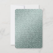 Chic Mint Marble met Dusty Green Folie - Gegevens Save The Date (Achterkant)
