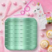 Chic Mint Ribbon Vrijgezellenfeest Papieren Bordje (Feest)