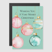 Chic Mint Roze Gouden Kerst Ornamenten (Voorkant / Achterkant)