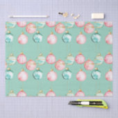 Chic Mint Roze Gouden Kerst Ornamenten Tissuepapier (Craft)