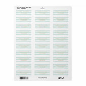 Chic Mint Waterverf Stripes Etiket (Full Sheet)